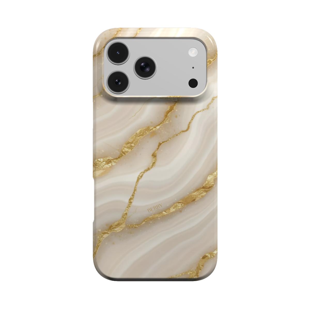 iPhone case with marble pattern in gold – Gold Marble Quartz