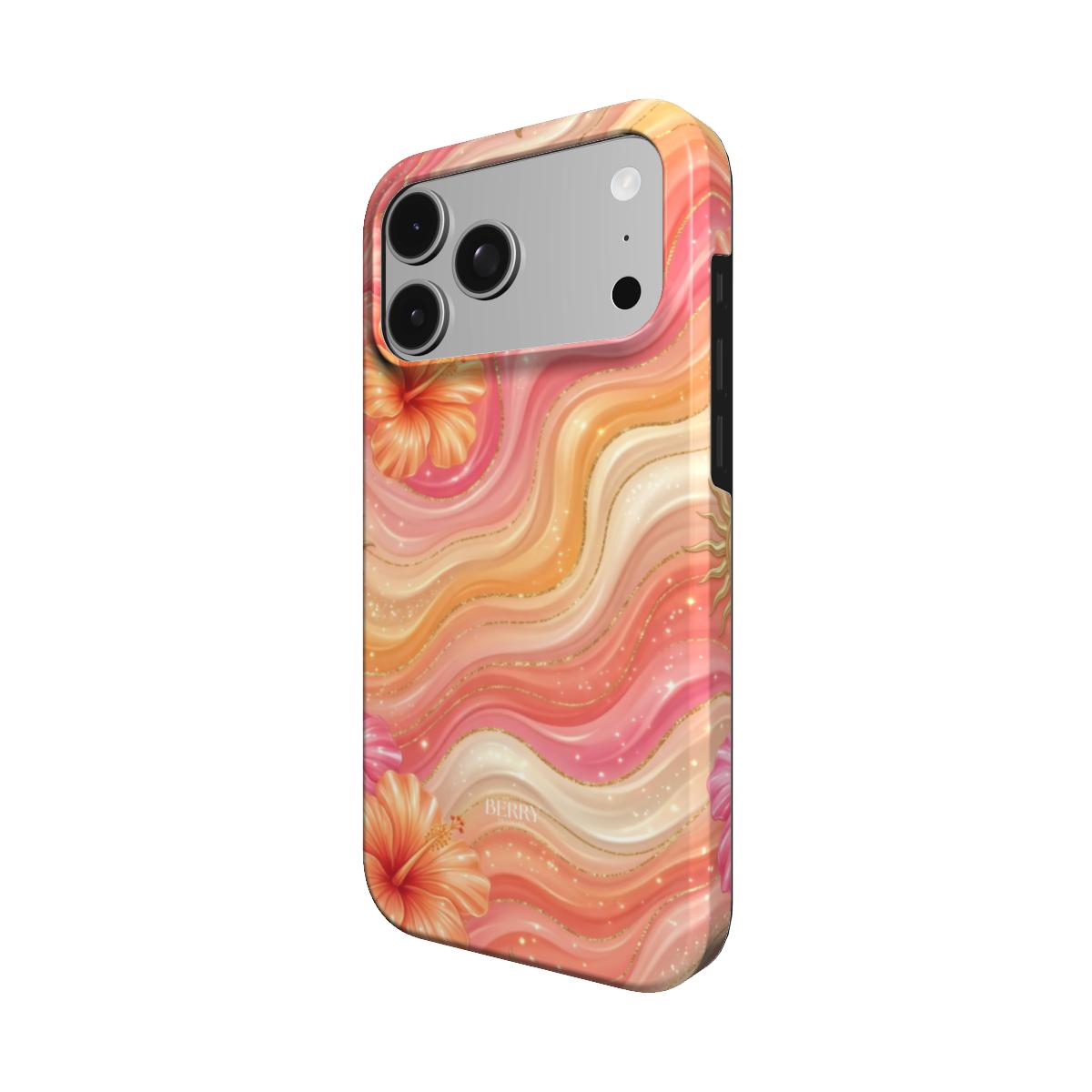 iPhone-skal med dekorativt mönster – Peach Melba