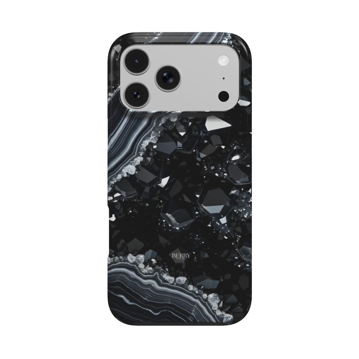 iPhone case with glamorous design in black – Black Diamond