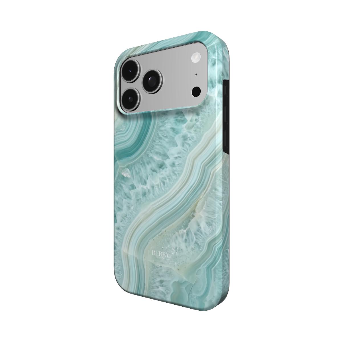 Rødt iPhone-cover med dekorativt mønster – Aqua