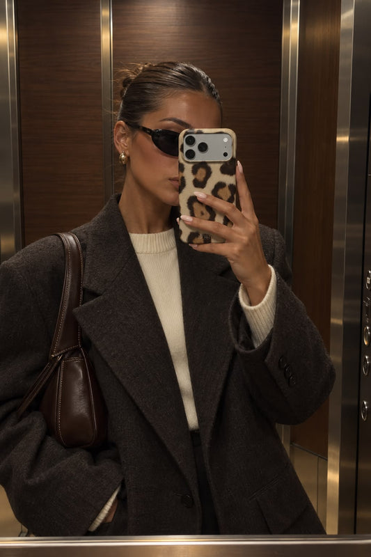 iPhone-deksel med leopardmønster farge: brun – Caramel