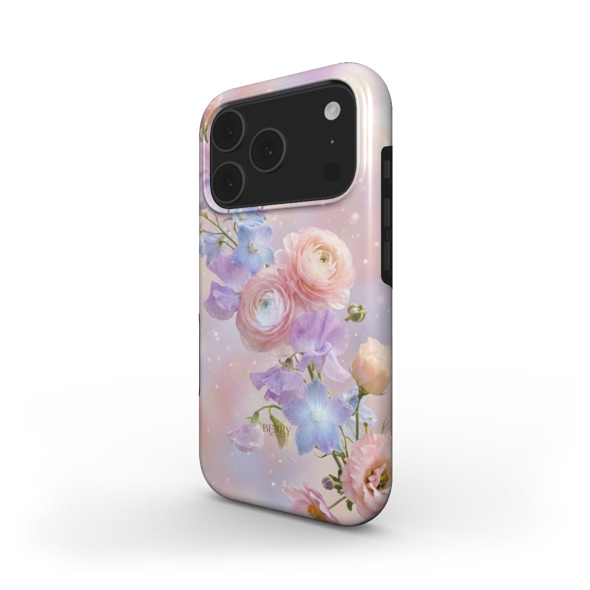 Berry Denmark Fairy Dust pastel floral iPhone 17 Pro Max phone case side view